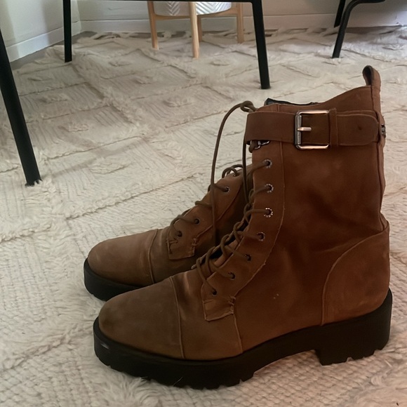 Sam Edelman Junip Suede Combat Boots - Picture 2 of 5